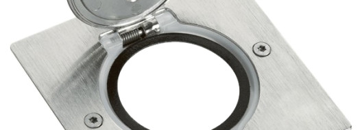 Выдвижной розеточный блок - 1 пост - квадратный