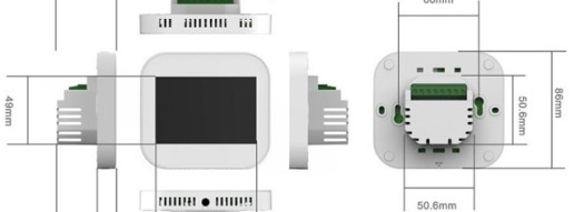 Термостат для электрических теплых полов с WIFI - черный