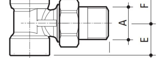 Угловой регулирующий вентиль 1/2''x1/2'' O-R с внутренней резьбой - F.I.V.