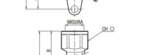 Настенное колено с внутренней резьбой 20x1/2" L-68 - F.I.V. - никелированный