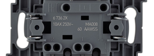 Выключатель двухклавишный - Inspiria - белый