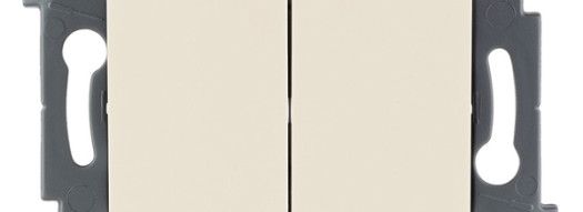 Выключатель двухклавишный - Inspiria - слоновая кость