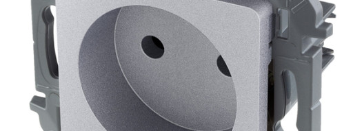 Розетка 2К - Inspiria - алюминий