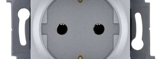 Розетка 2К+З - Inspiria - алюминий