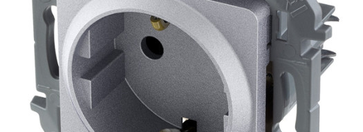 Розетка 2К+З - Inspiria - алюминий