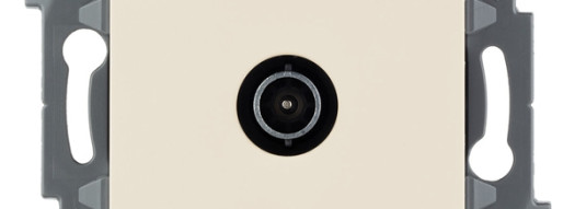 Розетка TV ''звезда'' - 2 дБ, 0-2400 мГц - Inspiria - слоновая кость