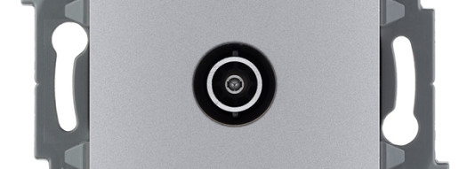 Розетка TV ''звезда'' - 2 дБ, 0-2400 мГц - Inspiria - алюминий