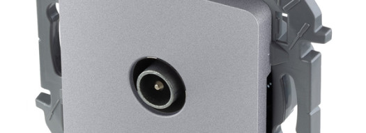 Розетка TV ''звезда'' - 2 дБ, 0-2400 мГц - Inspiria - алюминий