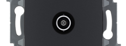 Розетка TV ''звезда'' - 2 дБ, 0-2400 мГц - Inspiria - антрацит