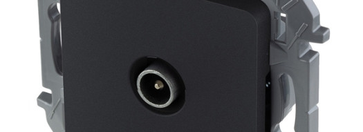 Розетка TV ''звезда'' - 2 дБ, 0-2400 мГц - Inspiria - антрацит