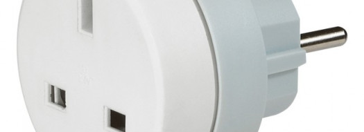 Адаптер для путешествий - серия Элиум - белый/серый