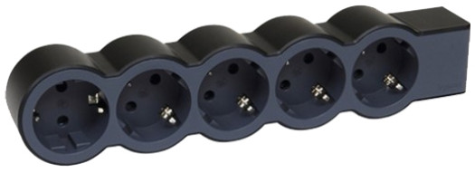 Многорозеточный блок ''Стандарт'' 5 x 2К+З - без кабеля - черный