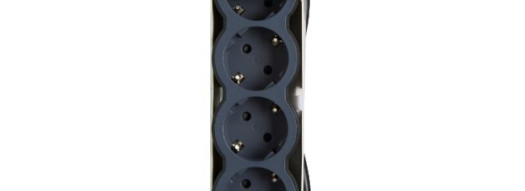 Многорозеточный блок ''Стандарт'' 5 x 2К+З - с кабелем длиной 1,5 м - черный