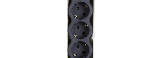 Многорозеточный блок ''Стандарт'' 6 x 2К+З - с кабелем длиной 3 м - черный