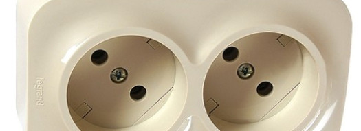 Розетка 2x2К - Forix - слоновая кость