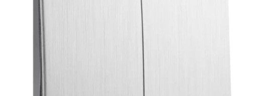 Выключатель двухклавишный - Mallia - Brushed Aluminium