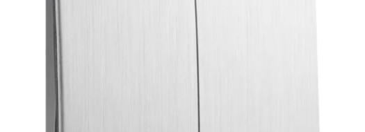 Переключатель двухклавишный - Mallia - Brushed Aluminium