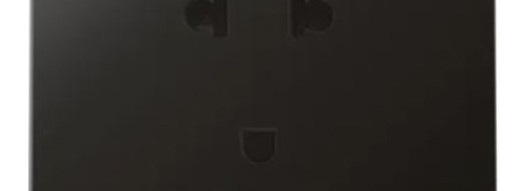 Розетка 2x2P+E Euro-US стандарт - Mallia - Matt Black