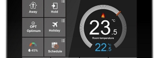 Термостат для водяных теплых полов с WiFi - черный