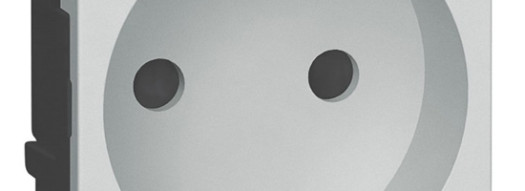 Розетка 2P - 2 модуля - Arteor - Soft Aluminum