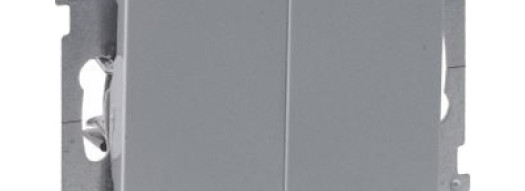 Выключатель двухклавишный - Suno - алюминий