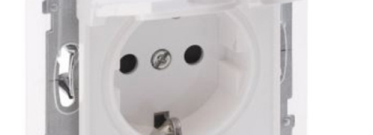 Розетка 2К+З IP44 - Suno - белый