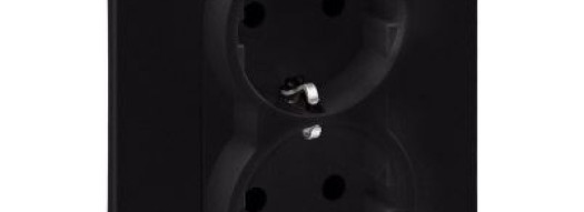 Розетка 2x2К+З со шторками - Suno - антрацит