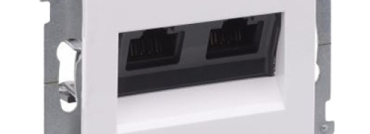 Розетка 2xRJ45 5e UTP - Suno - белый