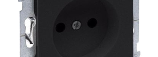 Розетка 2К со шторками - Suno - антрацит