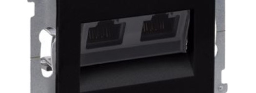 Розетка 2xRJ45 6 UTP - Suno - антрацит