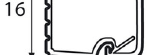 Мини-канал - DLP-S - 16x16 мм с крышкой - самоклей - 2 метра - белый