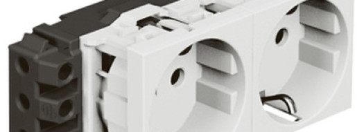 Розетка 2x2К+3 - Mosaic - белый