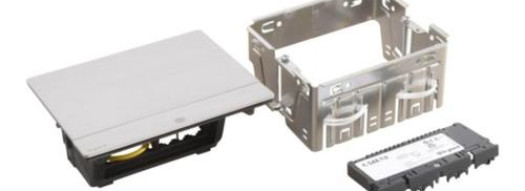 Выдвижной розеточный блок - 4 модуля - белый