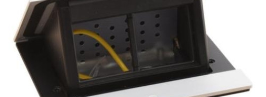 Выдвижной розеточный блок - 4 модуля - алюминий