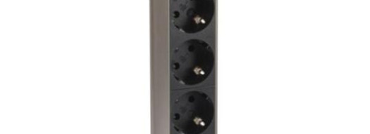 Выдвижной розеточный блок - Incara Tower 60 - 4 розетки - алюмин