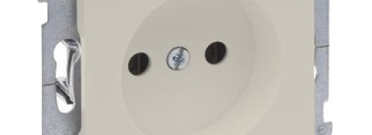 Розетка 2К со шторками - Suno - слоновая кость