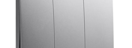 Выключатель трехклавишный - Mallia - Dark Silver