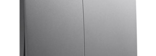 Переключатель двухклавишный - Mallia - Dark Silver