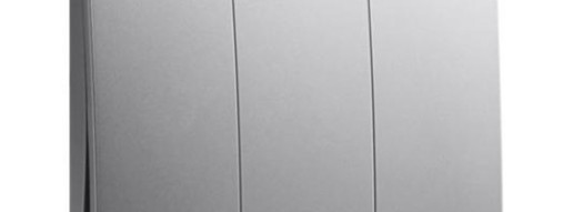 Переключатель трехклавишный - Mallia - Dark Silver