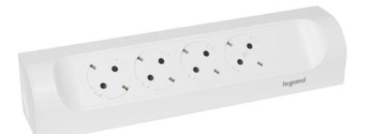 Многорозеточный блок угловой 4 x 2К+З - без кабеля