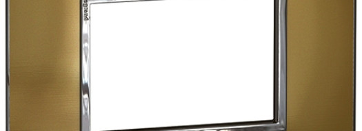 Рамка 3 модуля - Arteor - Gold Brass