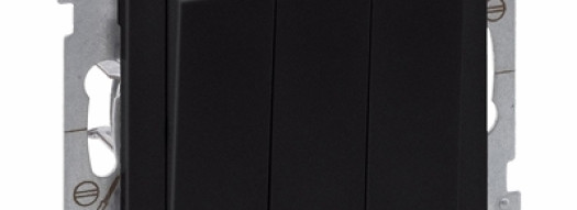 Выключатель трехклавишный - Suno - антрацит