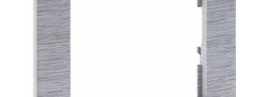 Рамка 3 поста - Suno - brushed aluminium