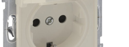 Розетка 2К+З IP44 - Suno - слоновая кость