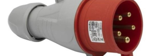 Прямая вилка 3К+H+З 32А 380В IP44 - P17 Tempra Pro