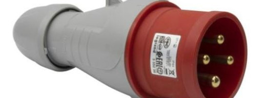 Прямая вилка 3К+З 32А 380В IP44 - P17 Tempra Pro