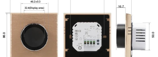 Терморегулятор для теплого пола BT12 16A/5A с WiFi - сталь