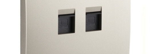 Розетка 2xRJ45 5e UTP - Mallia - Champagne