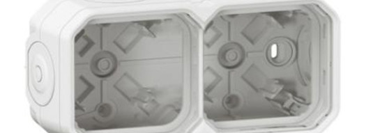 Коробка 2 поста, горизонтальная - Plexo IP55 - белый
