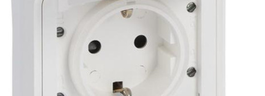 Розетка 2К+З с винтовыми зажимами - Plexo IP55 - белый